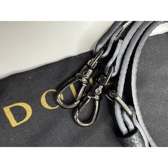 BANDOLIER iPhone 15 Pro Max Crossbody Leather EMMA Phone Case Black/Pewter - Picture 6 of 14